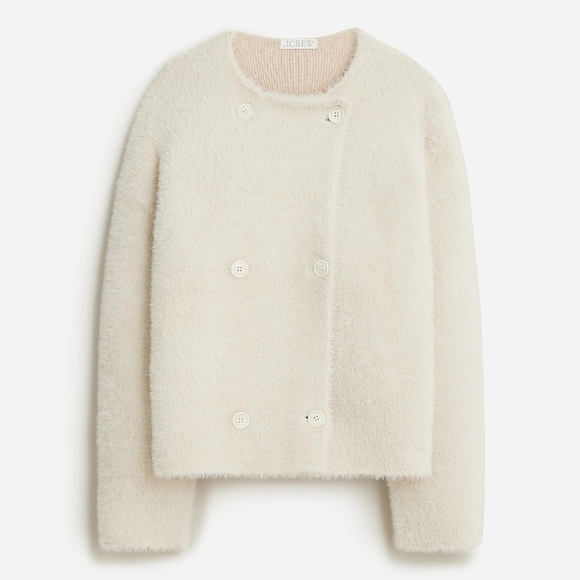 J. Crew Double Faced Wool Blend Teddy Jacket Medium - Picture 3 of 10